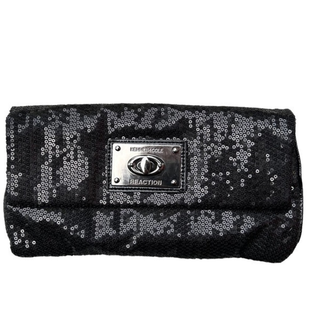 NWOT Kenneth Cole Reaction Black Sequin Clutch